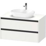 Duravit Ketho. 2 - Шкафче за умивалник с отвор 57x100x55 см, 2 чекмеджета, матово бяло K24896018180000 (K24896018180000)