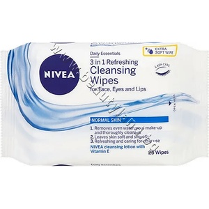 Nivea Почистващи мокри кърпички Nivea Daily Essentials 3-in-1 Refreshing, p/n NI-81121 - Почистващи мокри кърпички 3-в-1 за нормална кожа (NI-81121)