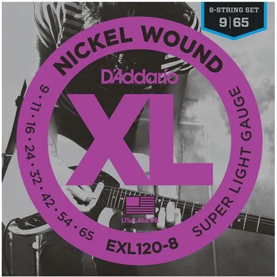 D'Addario EXL120-8 Струни за електрическа китара (EXL120-8)