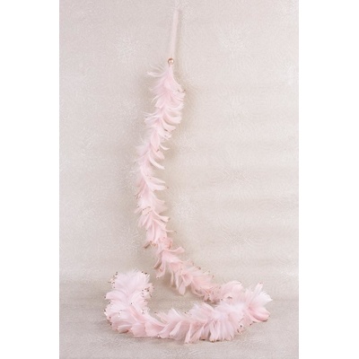 MagicHome Girlanda ružová páperová 3x150 cm