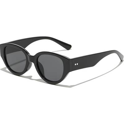 Techsuit Слънчеви очила Techsuit Sunglasses (17002) - дамски, овална PC рамка, 90s стил - Черен