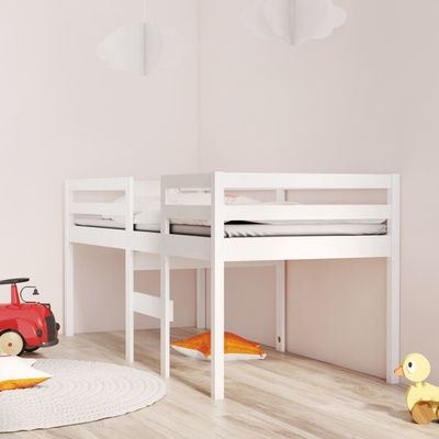 Petrashop 821605 Patrová postel bílá / masivní borové dřevo