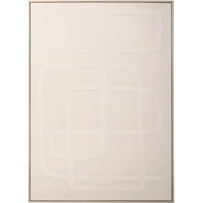 By-Boo Béžový abstraktní obraz Ono 143 x 103 cm