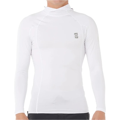 Rip Curl Мъжка плажна тениска от ликра Rip Curl Search UPF Perf Hood L/S Lycra - White (050-2299-0214)