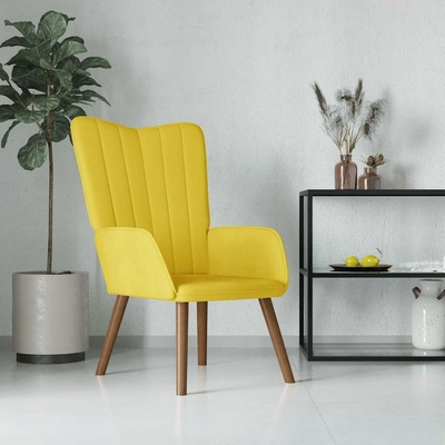 vidaXL 328058 relaxační hořčicově žluté samet