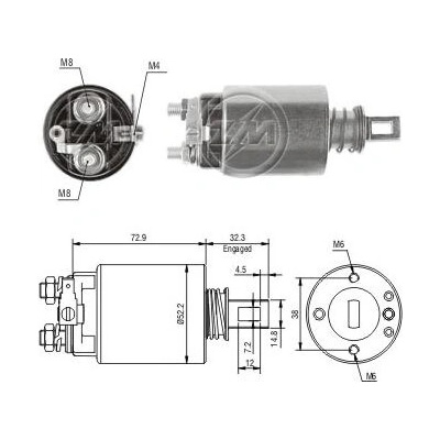 Spínač startéru ZM - Isuzu 8942166330