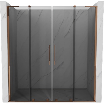 Mexen Velar L Duo плъзгаща се душ врата 170 см, графит, розово злато - 871-170-003-42-60 (871-170-003-42-60)