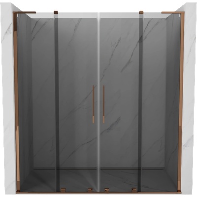 Mexen Velar L Duo плъзгаща се душ врата 170 см, графит, розово злато - 871-170-003-42-60 (871-170-003-42-60)