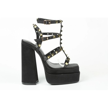 Image 1 of Chic Сандали Chic Women's Studded Multi-Strap Block Heel Platform Heeled Sandal - Black