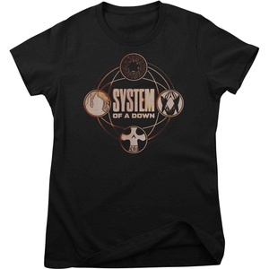 System of a Down Tech Circles Black XL Дамски Риза (WMX-5-SOAD008-BK-XL)