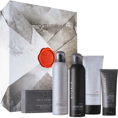 Rituals Rituals Homme Large sprchová pěna 200 ml + sprchová pěna 200 ml + sprchový gel 200 ml + peeling 70 ml + osvěžovač vzduchu 6 gr