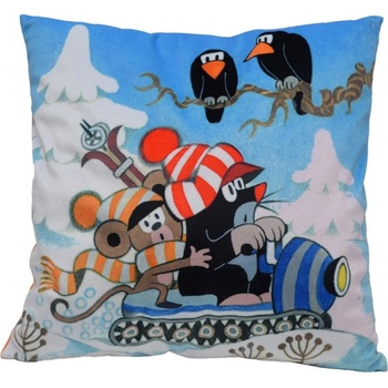 Moravská ústředna Polštář Krtek a skútr 30x30