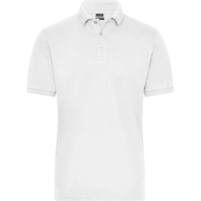 James & Nicholson polokošile Solid JN 1806 elastická krátký rukáv pánská bílá