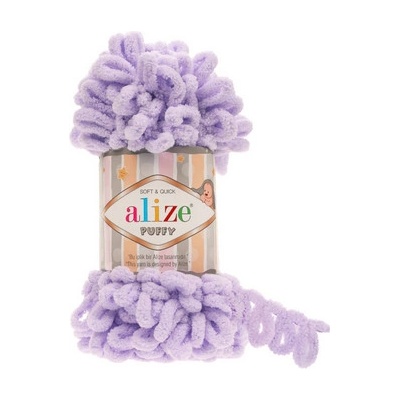 Priadza Alize Puffy 146 - světle fialková