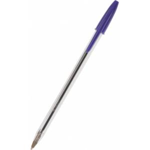 BIC Химикалка BIC CRYSTAL MEDIUM, син цвят на писане, 1.0 mm, прозрачна, продава се в опаковка от 50 бр (OK23)