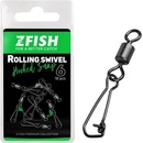 Zfish Obratlík Rolling Swivel & Hooked Snap Veľkosť 10 10ks 21kg