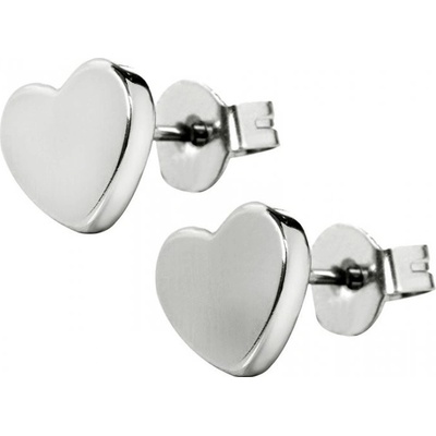 Troli drobné srdiečkové náušnice z ocele KES-026