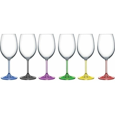 Crystalex CZ BOHEMIA RAINBOW SKLENICE NA VÍNO 6 x 350 ml