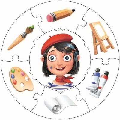 Puzzlika 13517 Profese 1 naučné 21 dielov