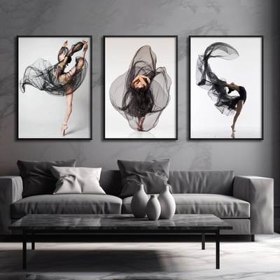 Decono Картини Балерини в Черно