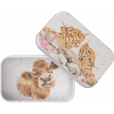 Plechová krabička na drobnosti Wrendale Designs "Just for Moo" - Krávy