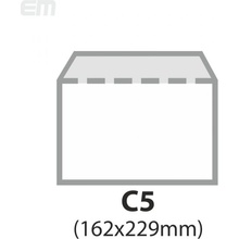 Dopisní obálka C5, bílá 80g, 500ks, samolepící, vnitřní potisk