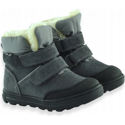 Ren But dětské kozačky z přírodní kůže šedé