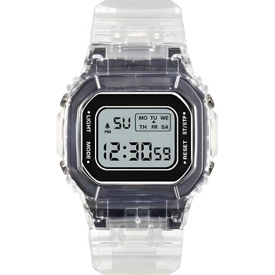 HARAHU Цифров Часовник Прозрачен - Черен kp21628 (tr-21628)