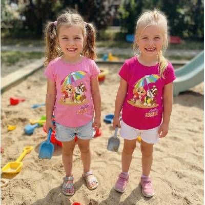 Detské tričko Paw patrol Hello Sunshine svetloružová