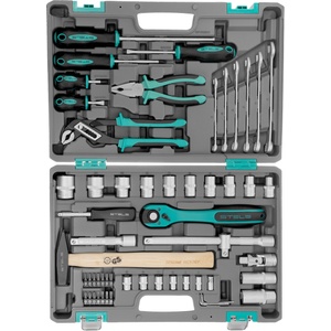 STELS Комплект инструменти STELS, 58 части, 1/2", CrV, усилен куфар (14113)