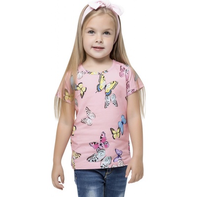 Winkiki kids Wear dívčí tričko Motýlci růžová