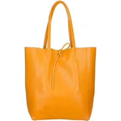 Made in Italy kožená shopper kabelka 396 oranžová
