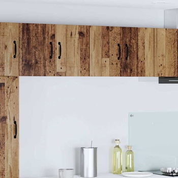 vidaXL Горен кухненски шкаф с рафт с врата Старо дърво 60 x 31 x 40 см (884570)