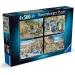 Ravensburger - Puzzle 4x500 Happy Days Collection No. 9, Village Life - 500 piese
