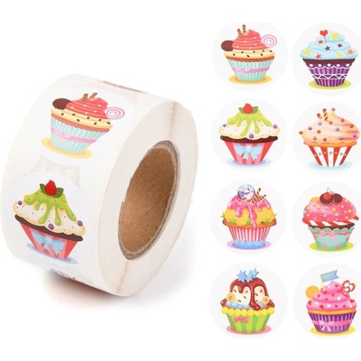 Samolepky kolečka Cupcakes