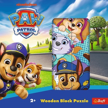 Trefl Дървен блок пъзел Trefl - Paw Patrol, 9 части (62008)