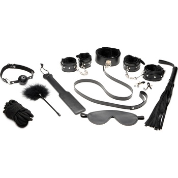 Image 1 of Master Series Hook Up 10-Piece Plush Bondage Set Black