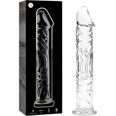 Ibiza Nebula Model 12 Dildo Borosilicate Glass 17 x 3,5 cm Clear