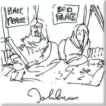 John Lennon Bedism Black On White Магнит (JLMAG16)