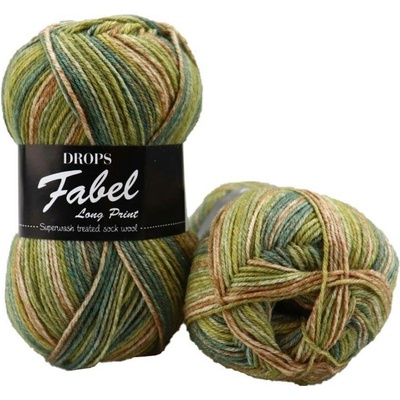 Drops Fabel long print 650 les
