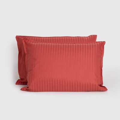 Dilios Комплект калъфки за възглавници dilios Севиля Лукс, 50/70 см, 100% памук, райе червено, 2бр (4000022589)