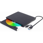 Gembird DVD-USB-031 Външно DVD устройство, USB 3.1/Type-C, черно (DVD-USB-031)