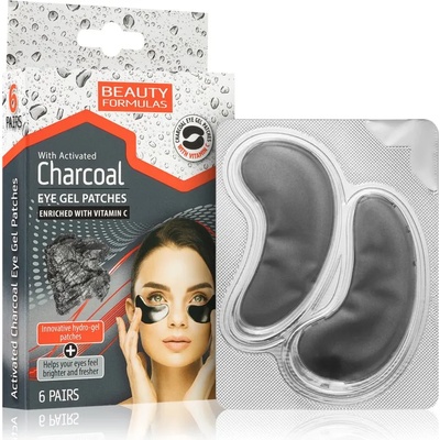Beauty Formulas Charcoal хидрогелова маска за зоната около очите с активен въглен 6 бр