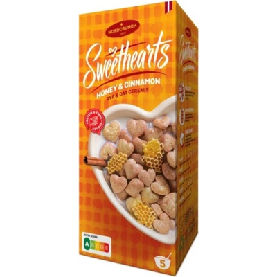 NordCrunch cereální srdíčka s medem a skořicí 150 g