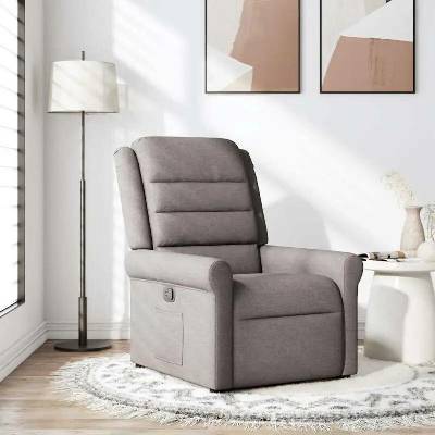 vidaXL 4015643 Polohovací taupe textil