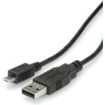 Roline Кабел USB 2.0 A - Micro USB B, 3 м, черен 11.02. 8755-10 (11.02.8755-10)