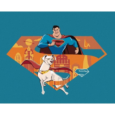 Zuty Supermanův nejlepší přítel dc liga supermazlíčků 40 x 50 cm vypnuté plátno na rám 8596530237099