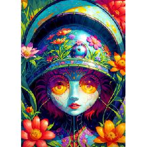 Enjoy - Puzzle Floral Warrior - 1 000 piese