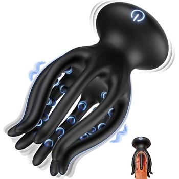 SuperLove Octopus Tentacle Vibrating Penis Massager Black