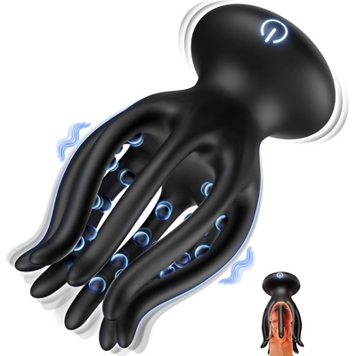 SuperLove Octopus Tentacle Vibrating Penis Massager Black